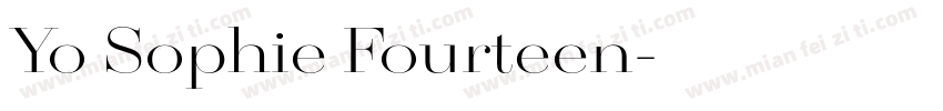 Yo Sophie Fourteen字体转换
